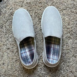 Magellan Slip Ons in Gray Suede